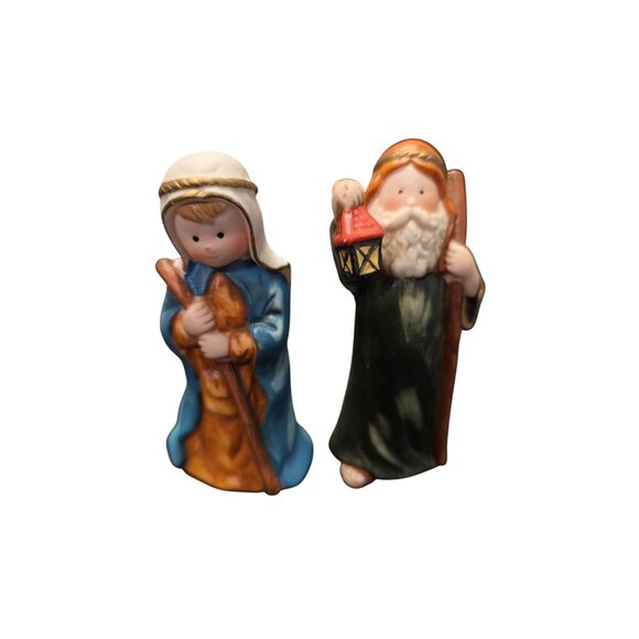 Vintage Ceramic Nativity Scene Figurines  Set Of 5 - Picture 6 of 10